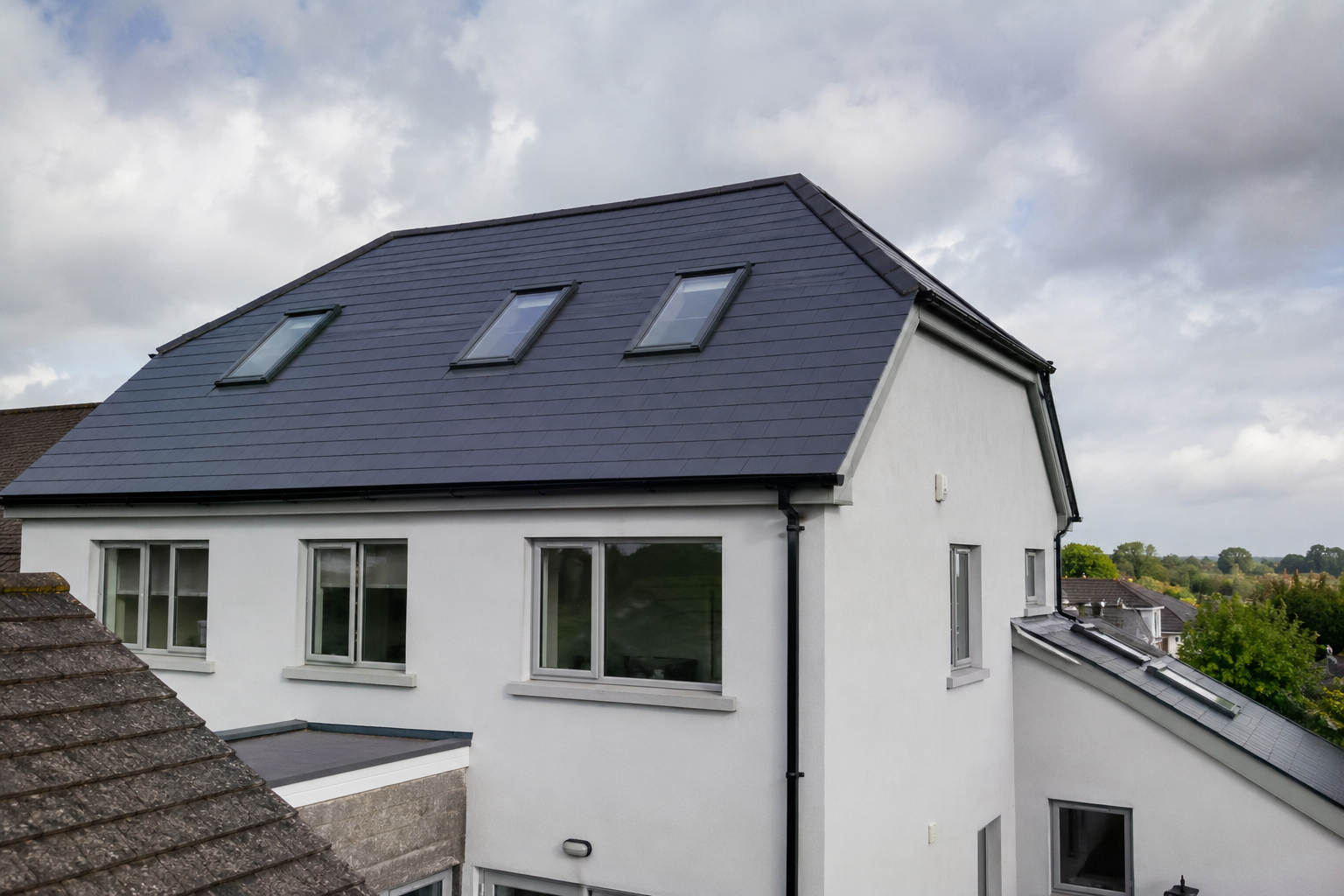 Hip-to-gable roof conversion exterior, Dublin